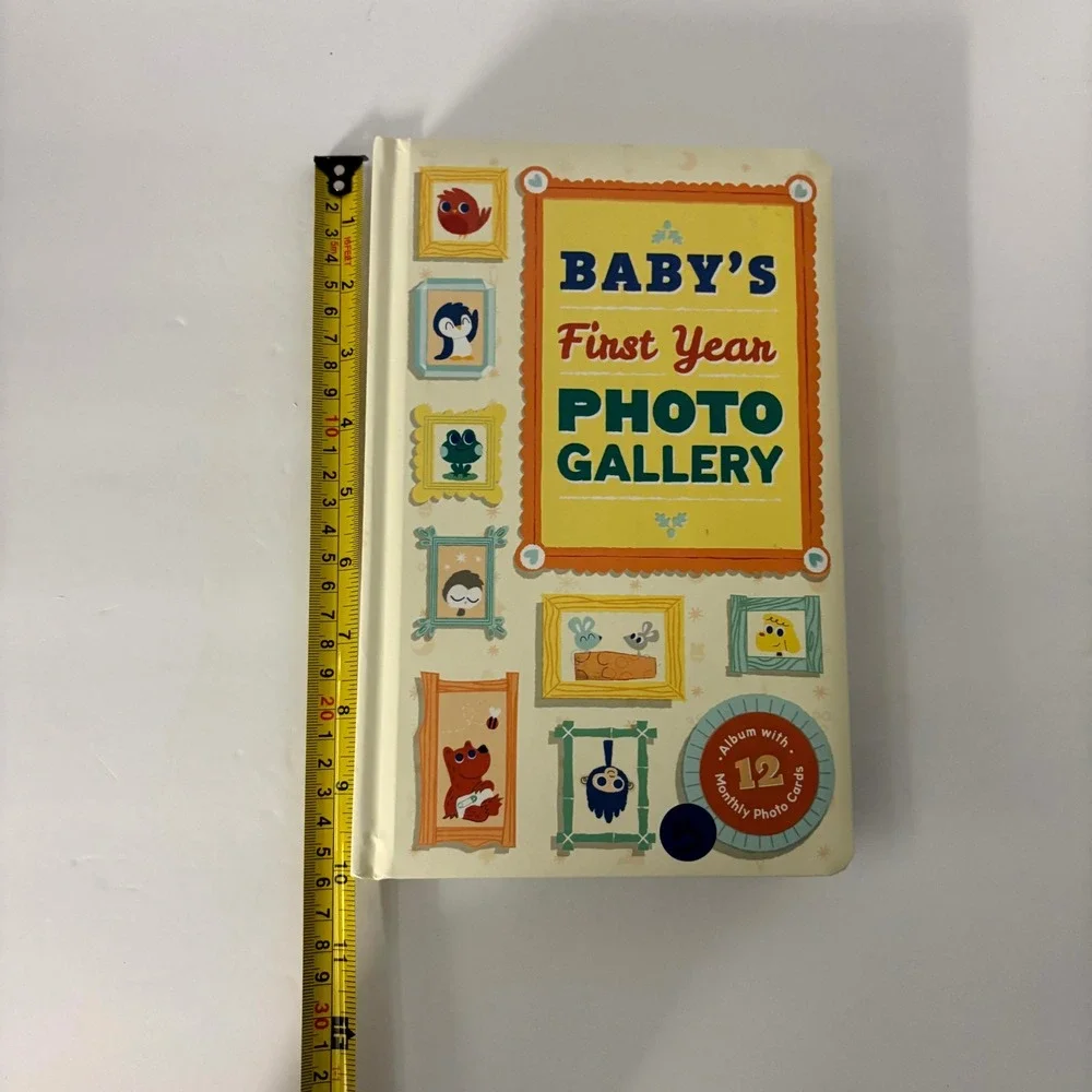 Baby's First Year Photo Gallery Memory Book Album w/ 12 Monthly Milestone Cards